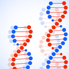 Abstract spiral of DNA, stylish molecule background
