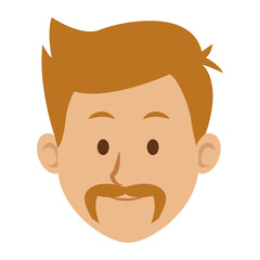 man character face avatar male vector illustration