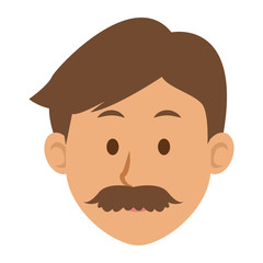 man character face avatar male vector illustration