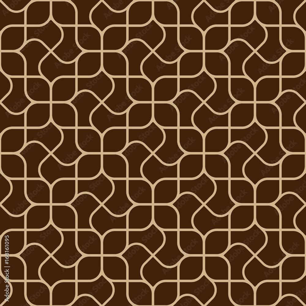 Poster abstract delicate geometric seamless pattern with curved lines