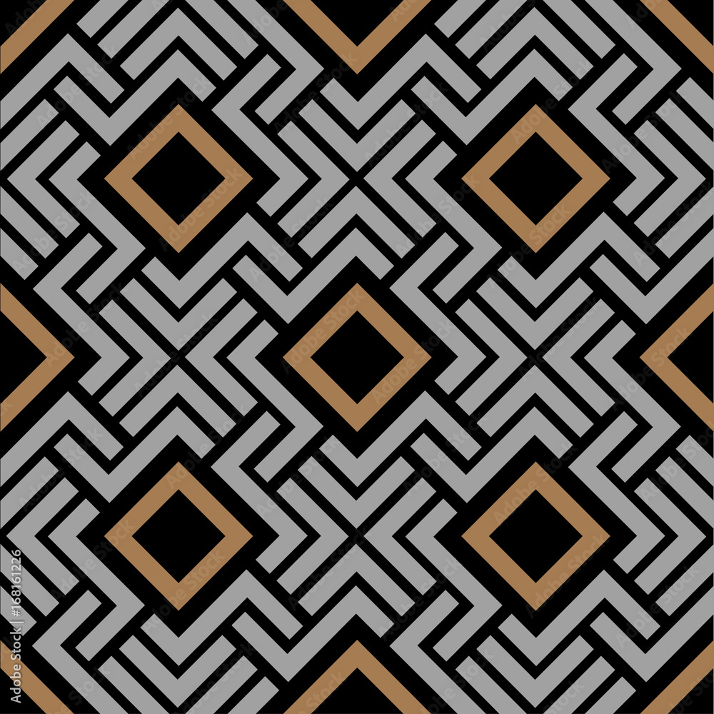 Wall mural abstract geometric pattern with rhombus and lines