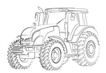 Tractor Sketch. 