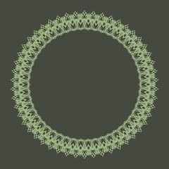 Round Frame Mandala Embroidery Legacy Pattern