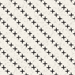 Seamless pattern with hand drawn lines. Abstract background with freehand brush strokes. Black and white texture. Ornament for wrapping paper.