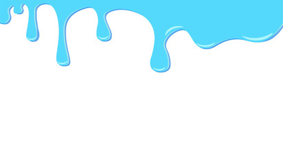 blue paint dripping on white background