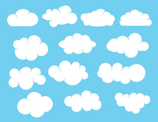 Cloud vector icon set color