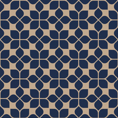 Abstract seamless geometric floral pattern oriental style