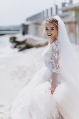 Portrait of a beautiful bride on wedding day