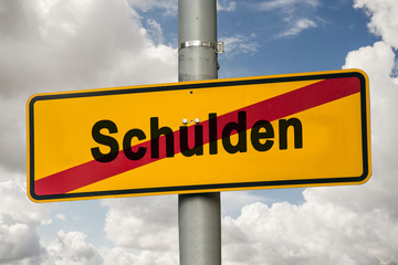 Schild 244 - Schulden