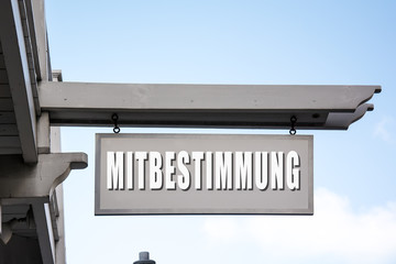 Schild 267 - Mitbestimmung