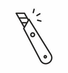 Stationery knife icon