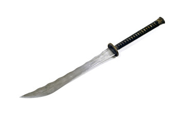 legend of ancient Samurai  grand sword with white isolate background
