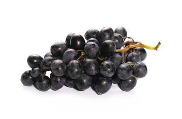 Dark grapes, isolated on white background