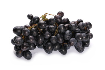 Dark grapes, isolated on white background