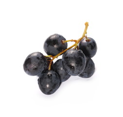 Dark grapes, isolated on white background