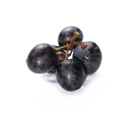 Dark grapes, isolated on white background