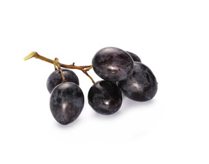 Dark grapes, isolated on white background