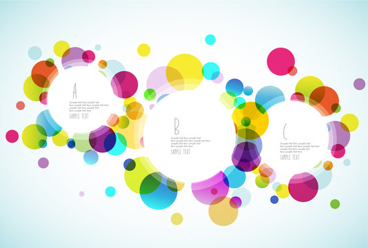 Random colorful bubbles with place for your text.