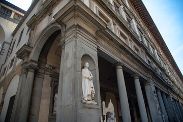 Uffizi Gallery, primary art museum of Florence. Tuscany, Italy