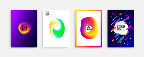 Chaotic geometry background. Minimal futuristic design. Fluid colors, memphis stile, vibrant shapes. Suitable for posters,covers,prints. stock vector