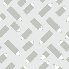 Fototapeta na wymiar Seamless pattern with cute cartoon pencils. Vector illustration