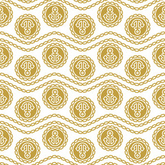 Seamless pattern with anchors. Ongoing backgrounds of marine theme.