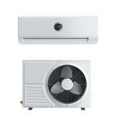 Fototapeta premium air conditioning unit 3d render on white background