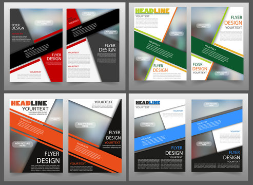 Set of business brochure flyer design template. Can be use for publishing, print and presentation. Vector. Eps 10