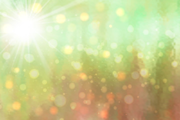 Abstract vector of backlight reflector and glitter bokeh lights background.