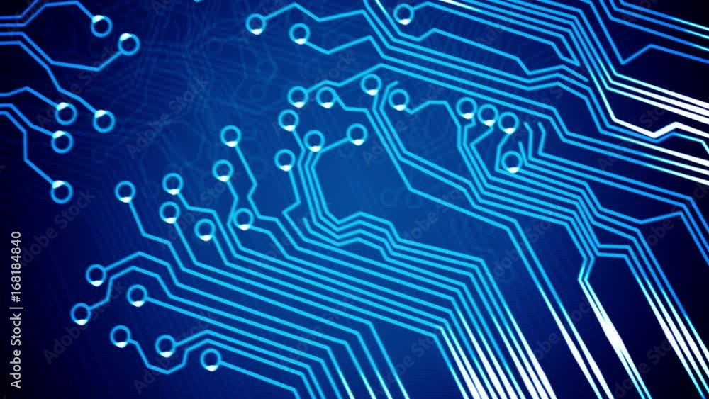 Aufkleber abstract animation of circuit board.