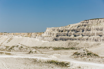 White chalk quarry landscape