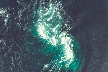 Natural phenomenon of whirlpool. Saltstraumen in motion. B y Letowa.