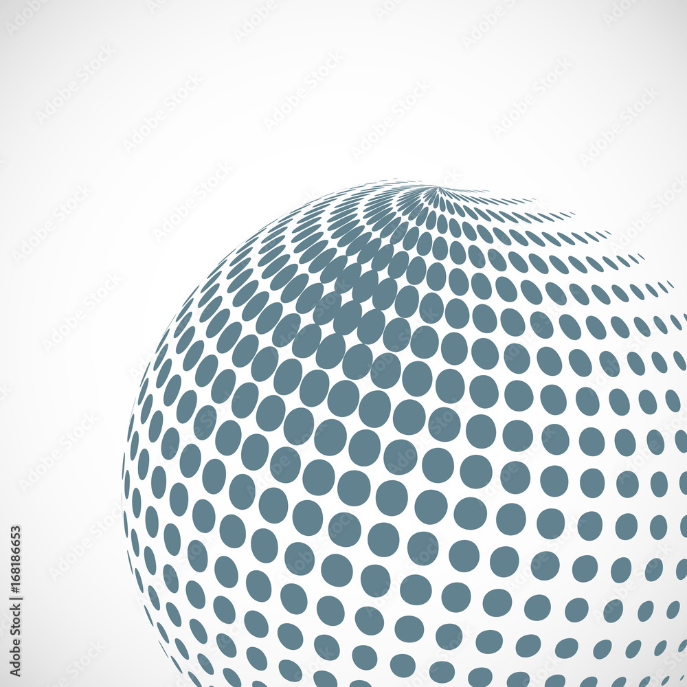 Poster vector halftone sphere design element