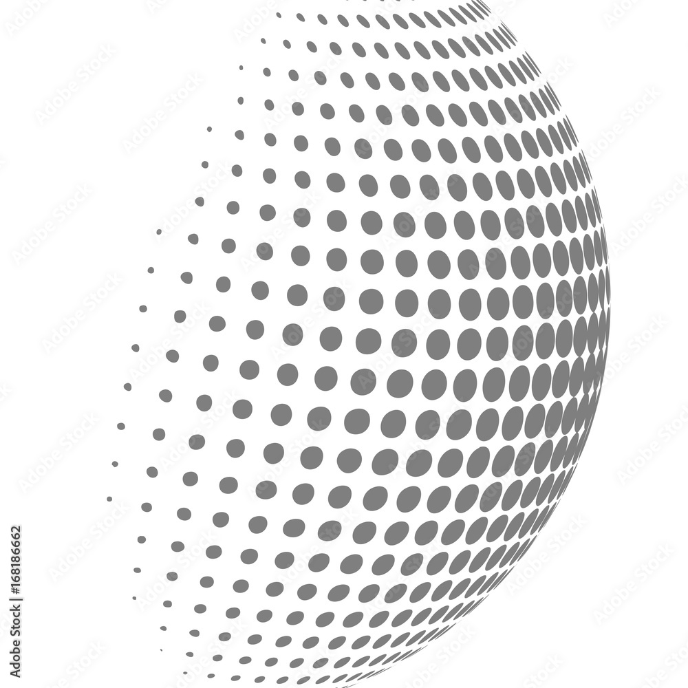 Aufkleber vector halftone sphere design element