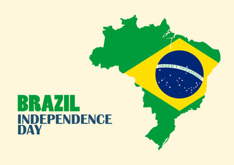 Brazil Independence Day with Brazil map