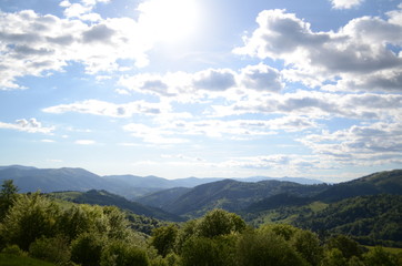 Fototapeta na wymiar Transcarpathian mountains