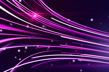 Pink space energy and particles 3d illustration