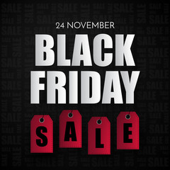 Black Friday Sale Abstract Background. Vector Banner.