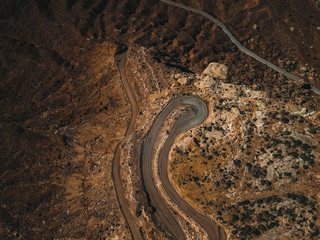 Mountain road in desert of Utah