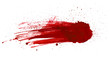 Blood splatter painted vector isolated on white for design. Red dripping blood drop