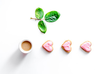 cookies for Valentine Day heartshaped on white background top vi