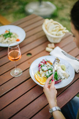 Dinner at the restaurant 