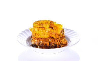 honeycomb on white background