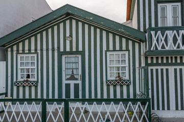 Colorful Houses located in the Portuguese city of Ilhavo