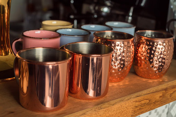 Vintage copper mugs