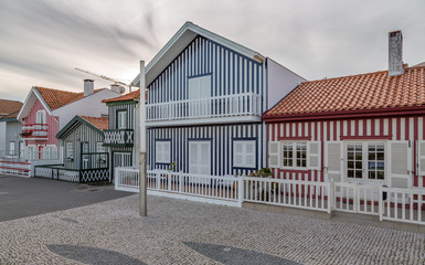 Colorful Houses located in the Portuguese city of Ilhavo