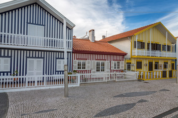Colorful Houses located in the Portuguese city of Ilhavo