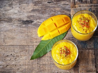 Mango lassi Indian drink