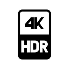 4k HDR format vector logo