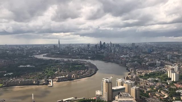 Timelapse of London Skyline and River Thames